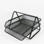 Wideny Office cheapest price Desk Mesh Document Letter Tray Organizer Wire Metal stackable 2-layer folding Paper File Tray