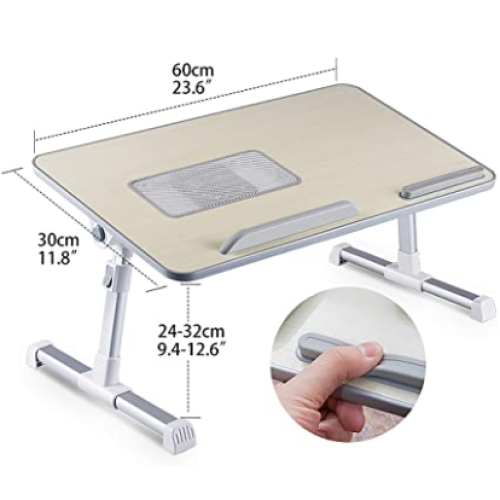 Large Foldable Legs Notebook Computer Desk Adjustable Laptop Stand for Eating in Bed Sofa Couch Floor