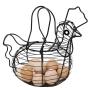 Amazon Hot Sale Chicken Round Metal Wire Egg Basket Wire Gathering Basket Custom Design Egg Collection Basket