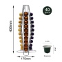Chrome Plated Metal Mesh Stand Holder 40 Nespresso  Coffee Pod Capsules Storage Organizer for Home use