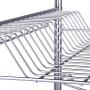 Factory manufacturer large 3 tier ABS metal kitchen dish rack with drainboard