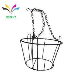 Garden use customized wall mounted hanging iron wire flower display rack
