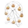 Ferris Wheel Type Powder Coated Decorative Round Shaped Metal Hanging Cake Stand