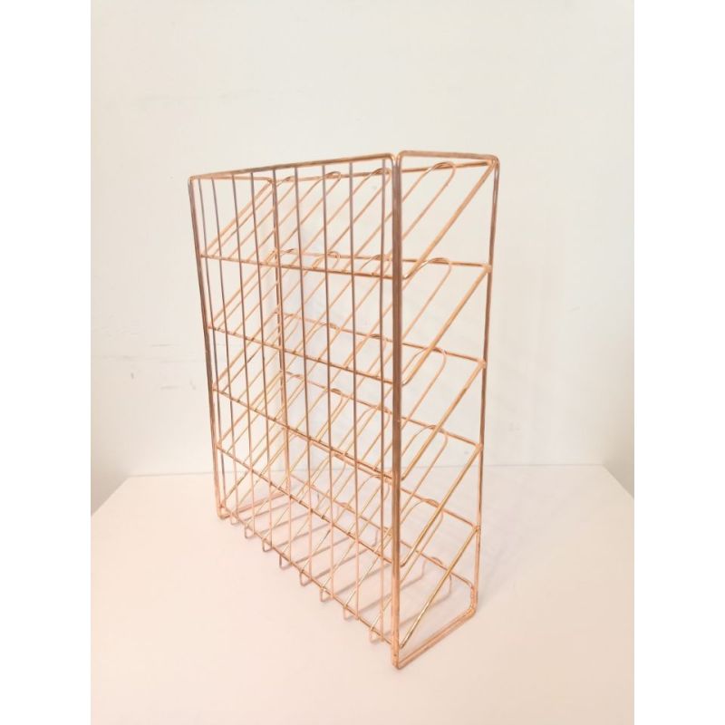 Hot Sale Kitchen or Office Tool Metal Wire File Rose Gold Mounted Hanging Wall file Organizer