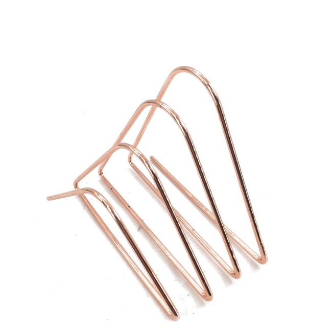 3 Tier Section Mail Document File Organizer High quality Office Iron wire Rose Gold Plating Desk Letter Tray
