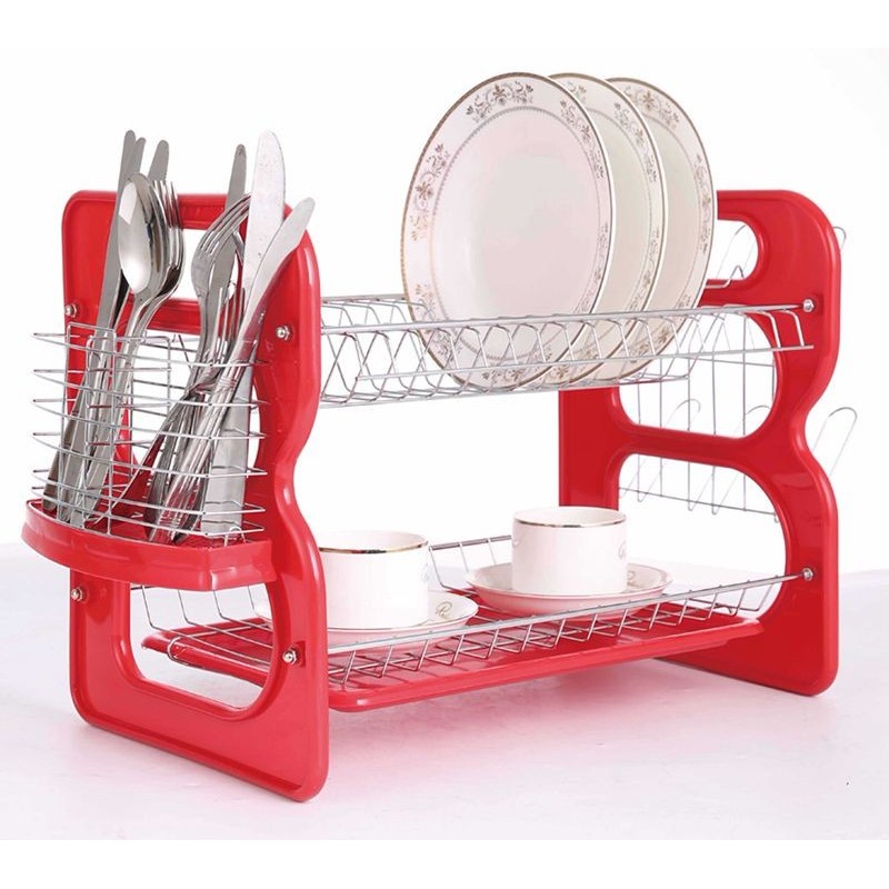 Manufacturer B Shape Cheap Home kitchen Red Modern Small Plastic Dish rack