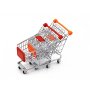 Amazon Hot Sale Adjustable Handle Metal Cover Stores Disassemble  Mini Shopping Cart for Party Desk