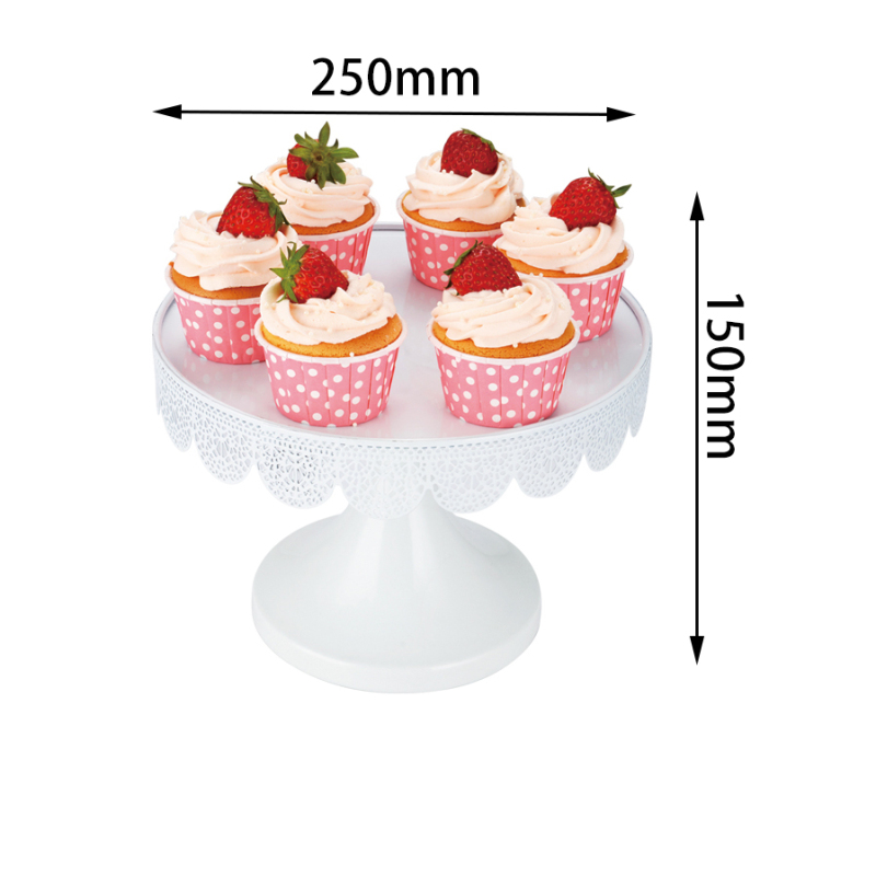 White powder coated party decorative metal cupcake stand