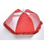 Multifunction kitchen microwave oven vegetable basket colourful plaid cloth Pop-up Folding plastic tent food cover