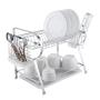 Wideny New Design Hot Selling R type 2 Tier Wire Dish Rack With Chopsticks Rack