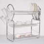 2019 Hot Sale wholesale 3 layer folding solid Stainless Steel dish rack in Kitchen