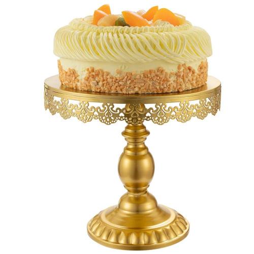 Birthday party decoration wedding cake display holder serving platter dessert trays round gold cupcake stand