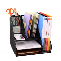mazon Hot Sale Personalized Private Label Pen Stationery  Multifunctional Simple Free Metal Mesh Desk Organizer Office