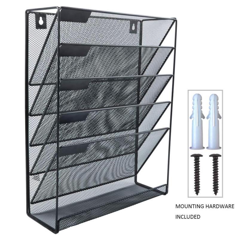 factory hot sell stock custom metal mesh accordion expandable wall mounted hanging wall file organizer