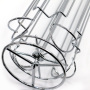 Round Bottom 4 Sides Revolving Table Top Metal Wire Display Storage Dolce Gusto Coffee Capsule Holder With Chrome Plate