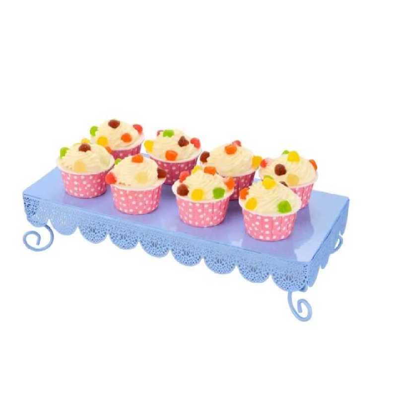 2 PCS Rectangle Cupcake Stand Set of 2 Iron Party Appetizer Plates Cake Holder Dessert Candy Display