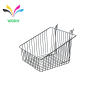 Customized powder coating wrought iron wire pegboard hanging basket