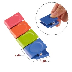 Wideny factory suppliers Square  Metal refrigerator Magnet magnetic Clip Wall Magnetic Memo Note cilp for whiteboard