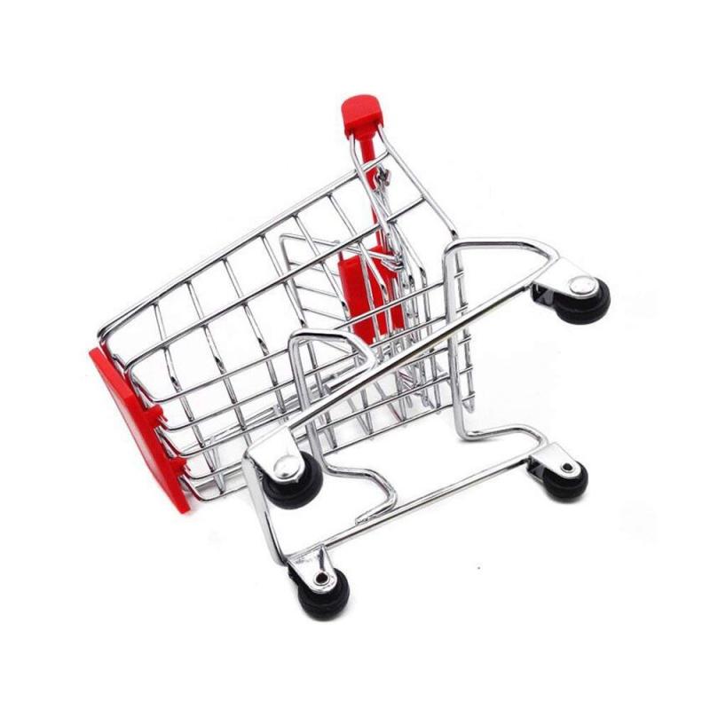 Customized plastic folding supermarket shopping trolley cart for sale
