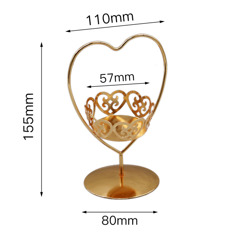 Cute Decorative Heart Shape Iron Gold Cupcake Stand For Afternoon Tea Wedding