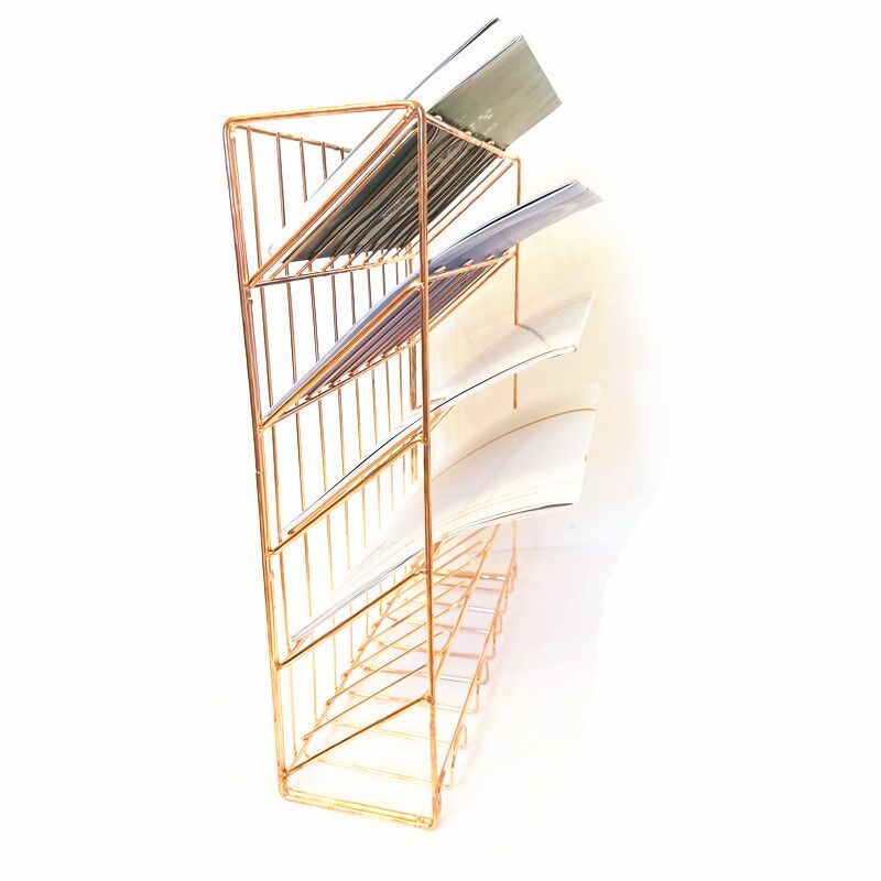 new design household storage rose gold door hanging document Tray wall mounted File Organizer
