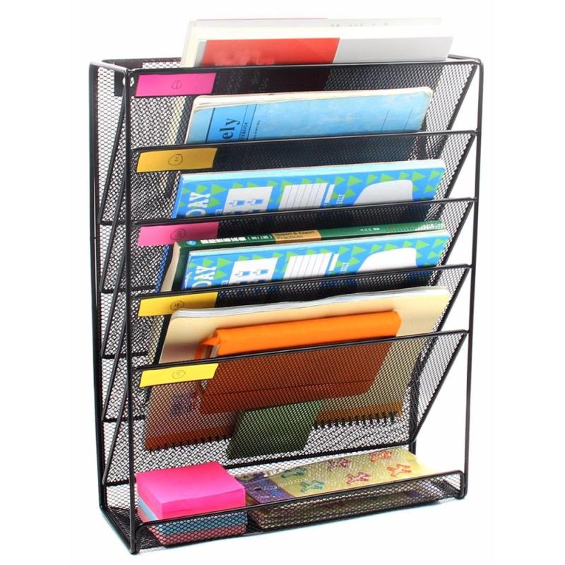 office files sort document holder metal mesh wall mounted file organizer