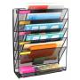 office files sort document holder metal mesh wall mounted file organizer