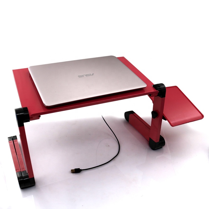 Ergonomic Aluminum Alloy Foldable Laptop Desk Stand Table For Bed and Sofa
