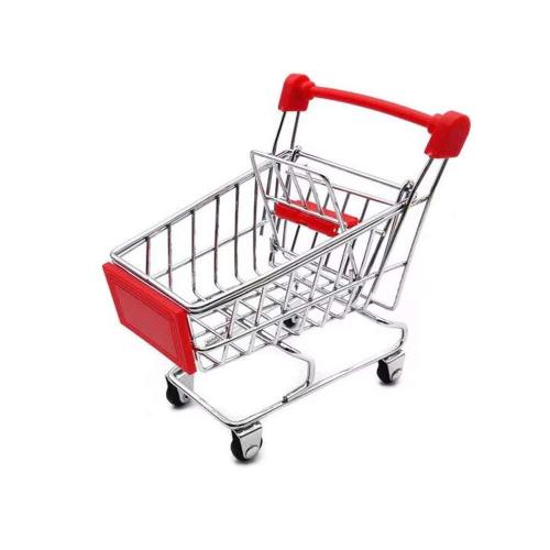 Free Sample Supply Wholesale Folding Toy Advertising Supermarket Trolley Lock Mini Kids Shopping Cart