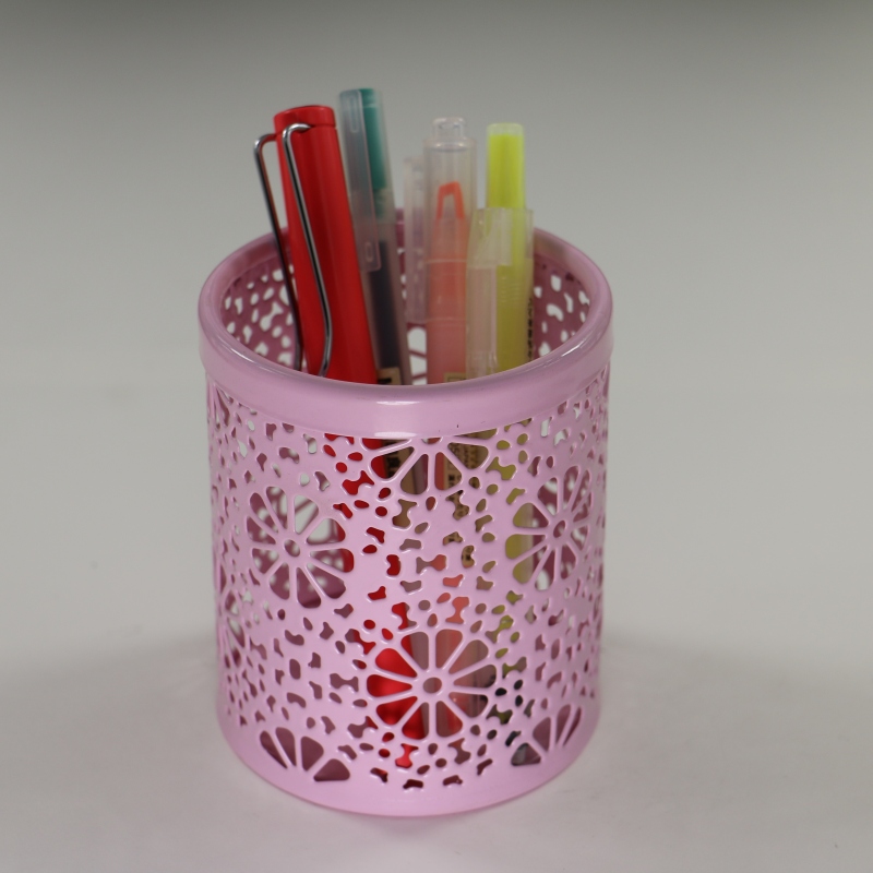 cup desktop organizer flower pattern Pencil Holder Office Stationery desk Storage pen container
