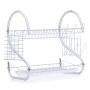 Newest Stylish Deluxe Double kitchen Wall Rack Metal Stainless Steel Rack Cabinets Vegetable Dring Dish Rack