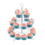 3 tier foldable wedding decorating decorative fancy rotating mini wire metal candy cup cake cupcake holder