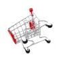 Manufacture Direct Sale Small Supermarket Basket Trolley  Promotion Child Dimensions Mini Shopping Cart with Wheels