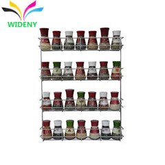 Wideny  Home Storage Organizer3 tier  Metal wire Iron Kitchen wall mount display jar spice rack