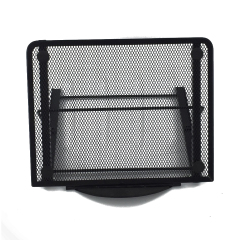 Suppliers Adjustable Black Powder Coated Iron Metal Mesh Foldable Security Laptop Holder for Notebook Mini Table