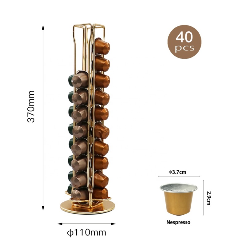 Hot Selling Coffee Pod Storage Nespresso Coffee Capsule Dispenser Metal Iron Coffee Capsule Holder