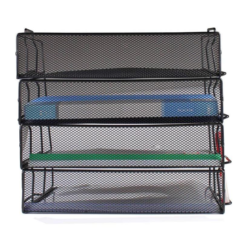 Amazon Hot Sale Office desk organizer 4 tier mesh paper file document stackable letter tray for organizer holder