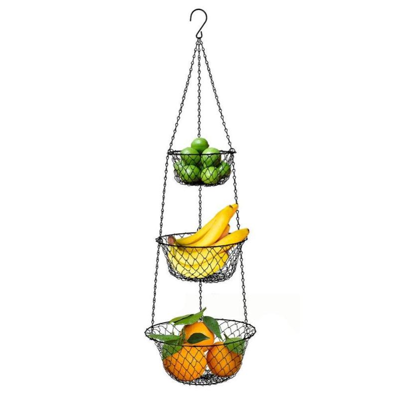 kitchen metal mesh decoration condiment and Vegetable fruit dish storage basket