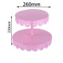 Made in China 2 Tier European mini pink metal crystal cupcake wedding decoration cake stand for wedding