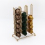 High Quality powder coated gold table top nespresso pod coffee capsule holder