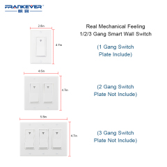 US 1/2/3 Gang Tuya Touch Light Smart Switch WiFi Wall Switch with Alexa Google