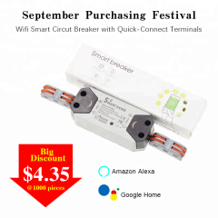 FRANKEVER wifi breaker general use circuit smart bulb /switch breaker works with Alexa /Google Home