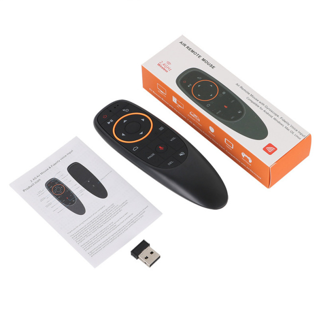 2.4G Voice Air Mouse IR Learning TV Remote Control with Gyroscope