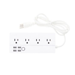 Surge Protector US WiFi Smart Power Strip With 4 AC Outlets  4 USB Ports Support Alexa Google Home IFTTT