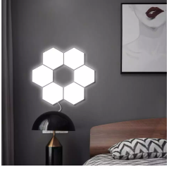 DIY Touch White LED Hexagonal Light