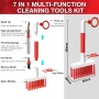 Multifunctional Computer Phone Cleaner Pen Brush Tool Kit 5 / 7 in 1 Airpods Earphone Keyboard Cleaning with Keycap Puller