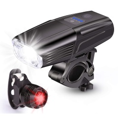 IPX6 Wasserdichte 4000mAh Batterie USB Lade Smart Sensor Fahrrad Scheinwerfer Heck Combo Set Lampe 1000Lms 2 * T6 LED Fahrradlicht