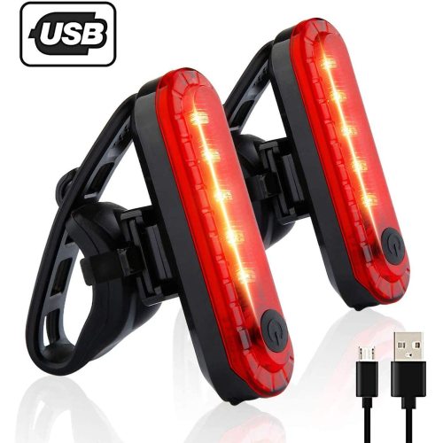 USB Rechargeable Bicycle Taillights Red High Intensity Led Accessories Fits On Any Bike or Helmet Rear Bike Tail Light