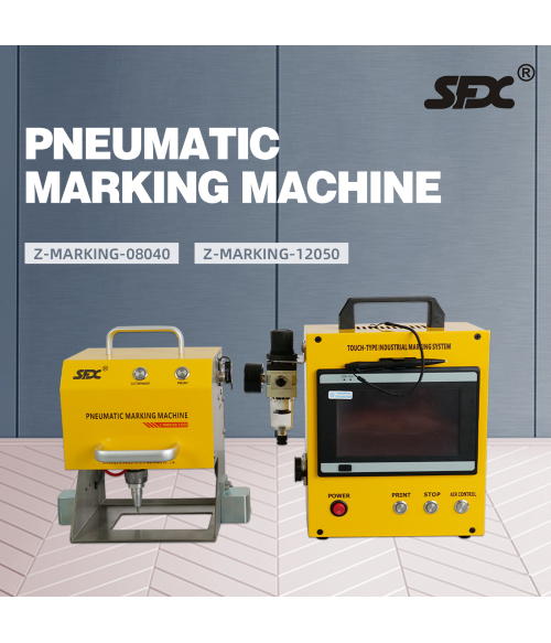 US Stock Portable Pneumatic Dot Peen Marking Machine Chassis Number VIN Code Marking 7 inch Touch Screen