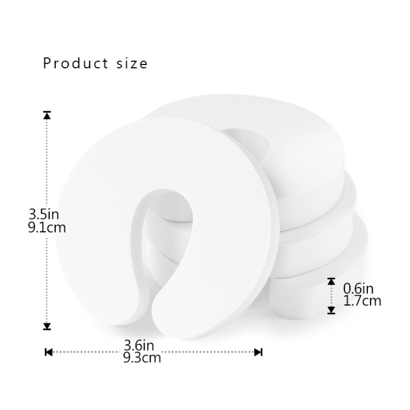 Wholesale child safety white foam door stops door stopper baby safety